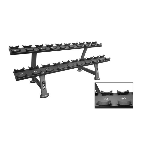 2 TIER PRO STYLE DB RACK - Red Zone Strength
